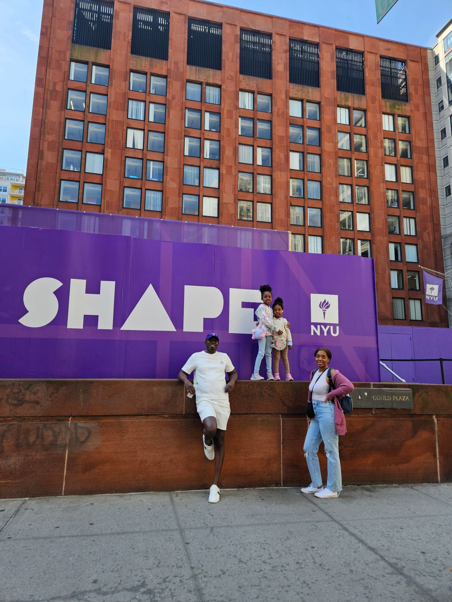 Mackenten with his family at NYU
