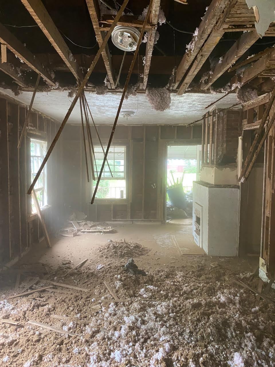 Raw demolished space before Room 24K